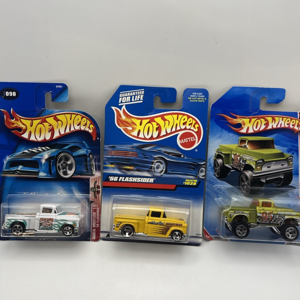 Hot Wheels '56 Flashsider Truck Lot of 3 - Radical Wrestlers, Handyman, Green 04